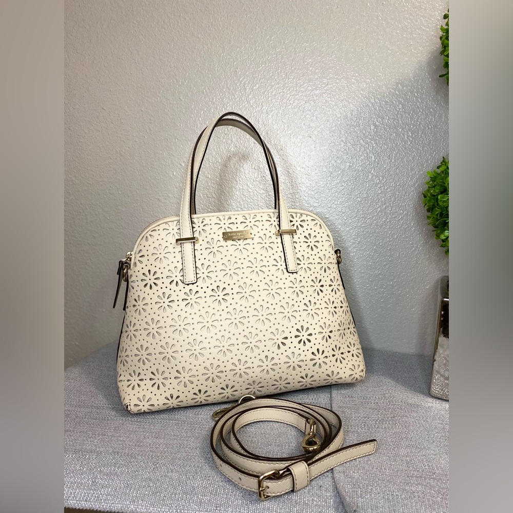 Kate Spade flower cutout handbag